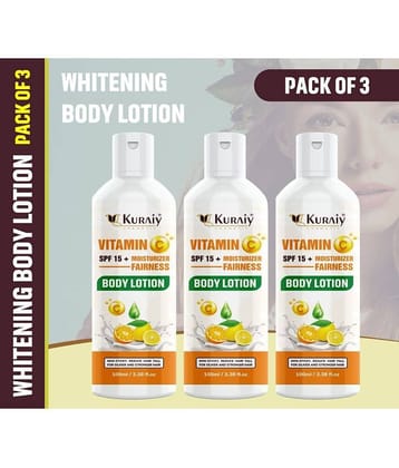 KURAIY Beautiful Vitamin C Body Lotion Whitening Moisturizing Body Lotion Pack Of 3