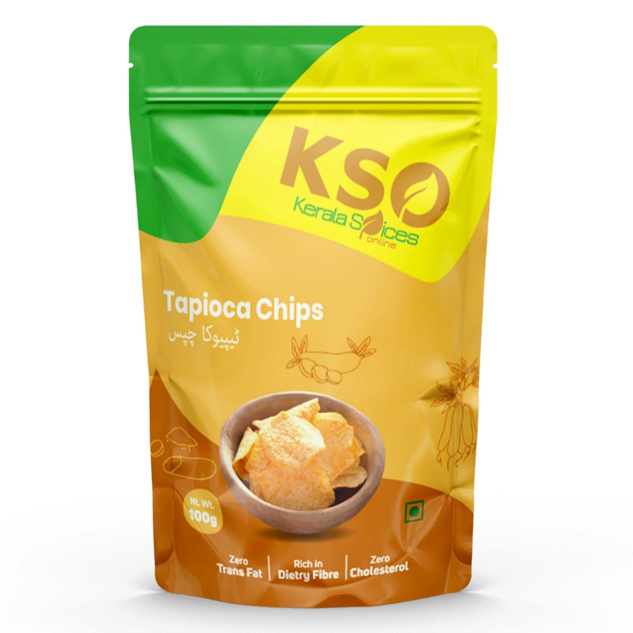 KERALA SPICES Crispy Tapioca Chips � 200g | Authentic South Indian Snack | Fresh, Crunchy & Gluten-Free