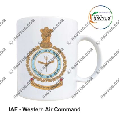 Chugh's Navyug IAF Western Air Command Mug (350ml) | Premium Ceramic | Gift & Daily Use