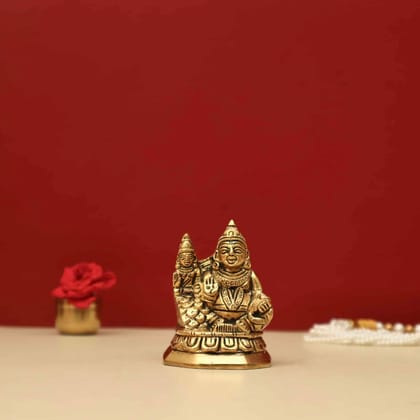 Brass Kuber - 3.5 inch Height | Elegant Brass Idol of Kuber for Wealth and Abundance