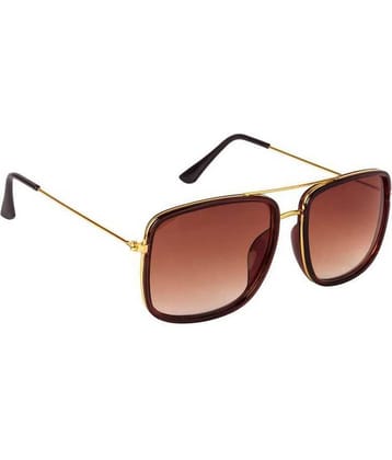 PIRASO Brown Square Sunglasses ( Pack of 1 )