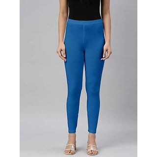 SHE PURE LUXURY WEAR Ankle Length  Ethnic Wear Legging  (Light Blue, Solid)