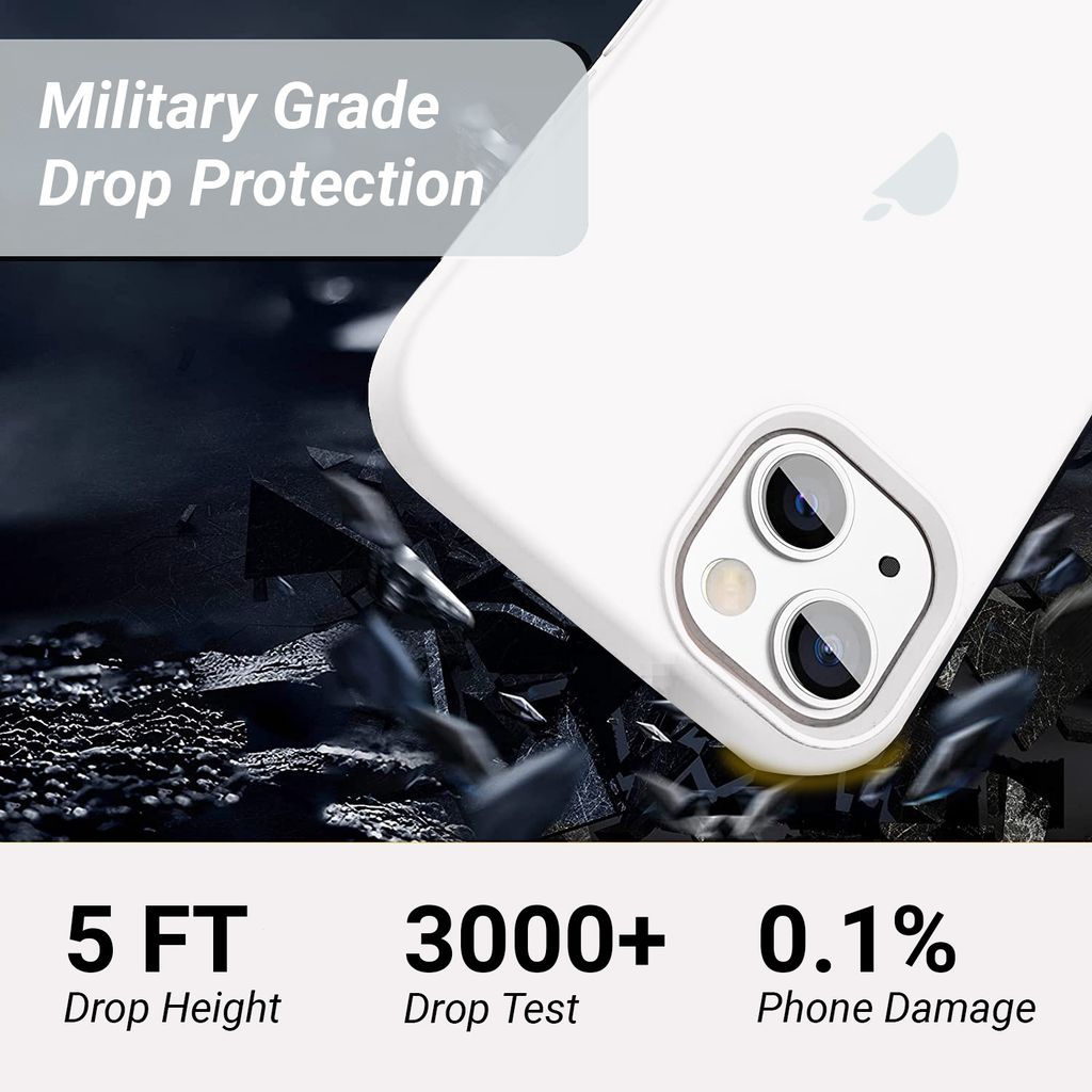 LIRAMARK Liquid Silicone Soft Back Cover Case for Apple iPhone 13 Pro (6.1 Inch)