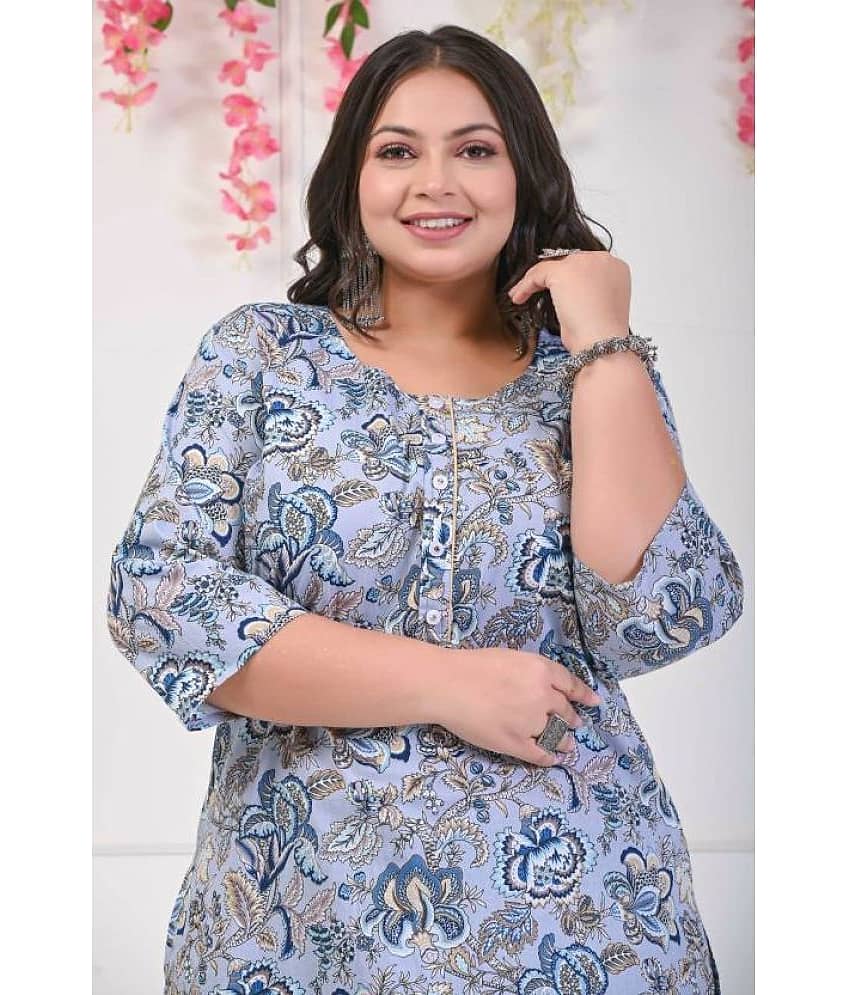 Swasti - Green Cotton Women's Straight Kurti ( Pack of 1 )