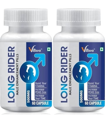 Vltava Long Rider Capsule For Men's Energy & Power | Increase Pefromance 120 gm Unfalvoured Minerals Capsule Pack of 2