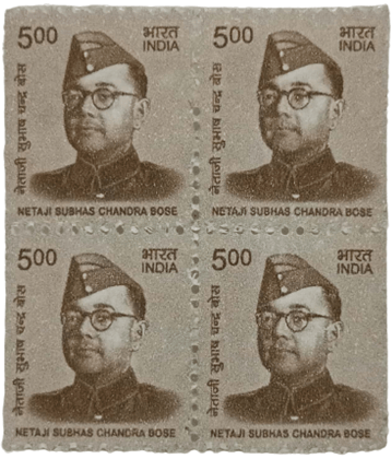 Hop n Shop - Subhash Chandra Bose 2008 Mint MNH Block 4 Stamps