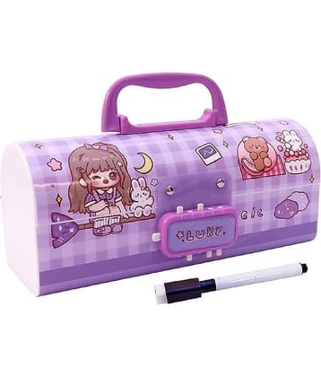 FEDIFU  Pencil Box – Suitcase Style Password Lock Pencil Case, Multi-Layer Pen & Pencil Box for Kids, Boys, Girls, Stationary