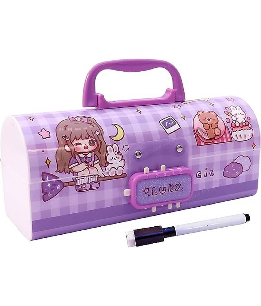 FEDIFU  Pencil Box – Suitcase Style Password Lock Pencil Case, Multi-Layer Pen & Pencil Box for Kids, Boys, Girls, Stationary