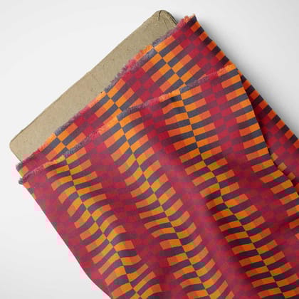 Blood Orange Print 3-Chinnon Chiffon