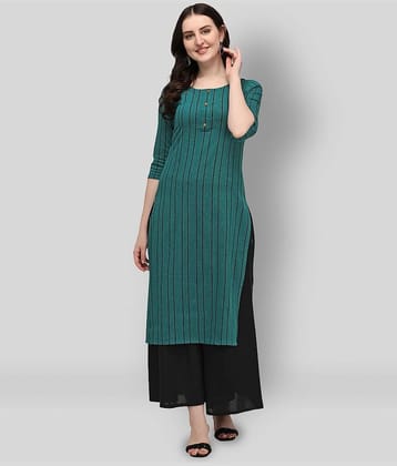 Hritika - Green Cotton Women's Straight Kurti