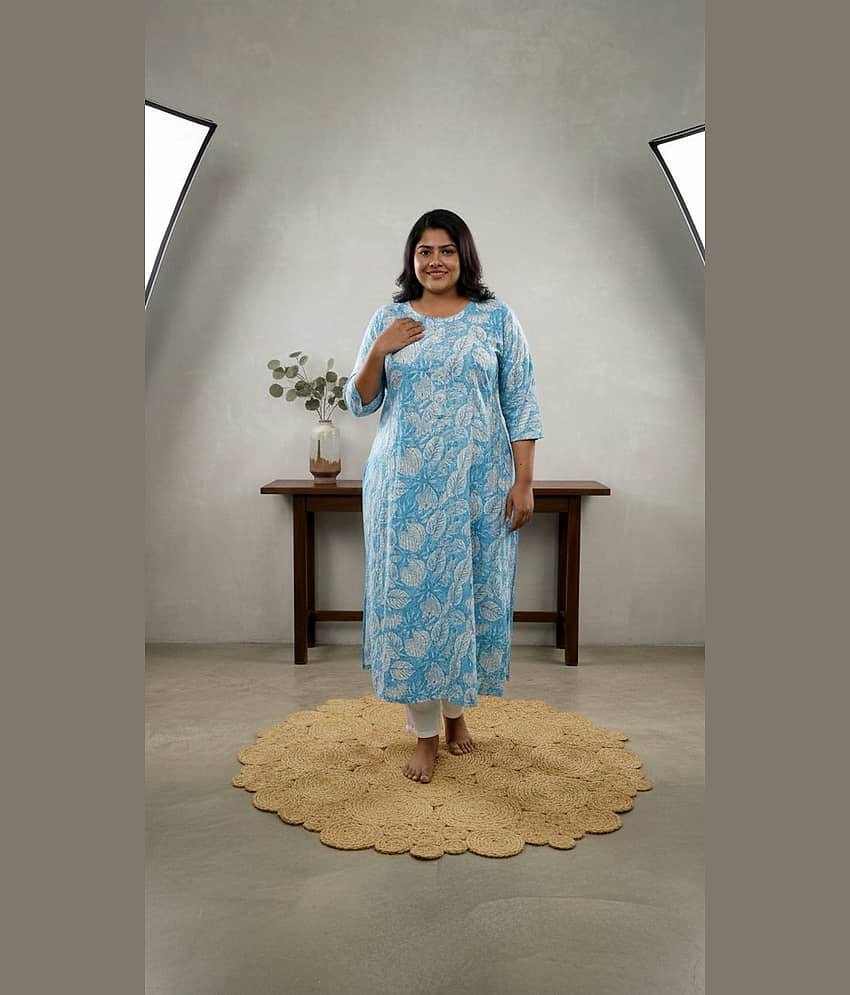 Flavia Creation Women Cotton Printed Straight Kurti ( Multicolor )
