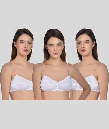 AIMLY Pack of 3 Cotton Blend Non Padded Women's T-Shirt Bra ( Multicolor )