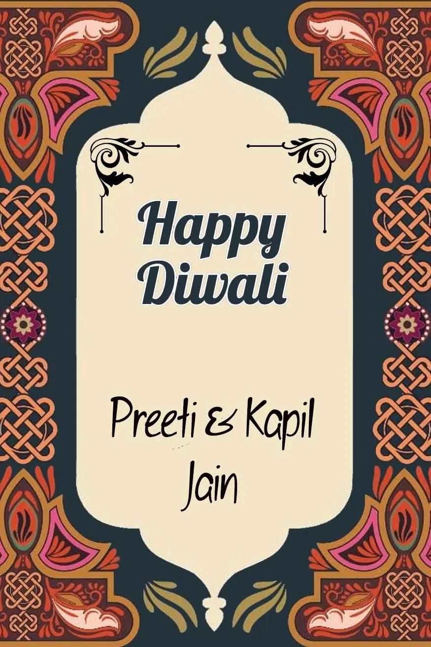 Happy Diwali Gift Tags/Gift Stickers - Harmony of Lights-Flat Cards Without Ribbons / Set of 10