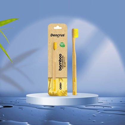 Orby Plus Bamboo Toothbrush – Extra Soft Bristles & Gum Care (Yellow)