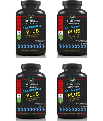 Hindustan Herbal FAT BURNER PLUS 0.4 kg Unflavoured Pack of 4