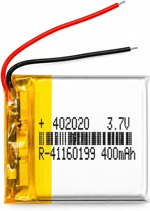 NOVEL 3.7V Lithium Polymer Rechargeable Battery Model 402020 | Compatible with Bluetooth Earbuds, Smart Watches, Wearable Devices and Compact Electronics