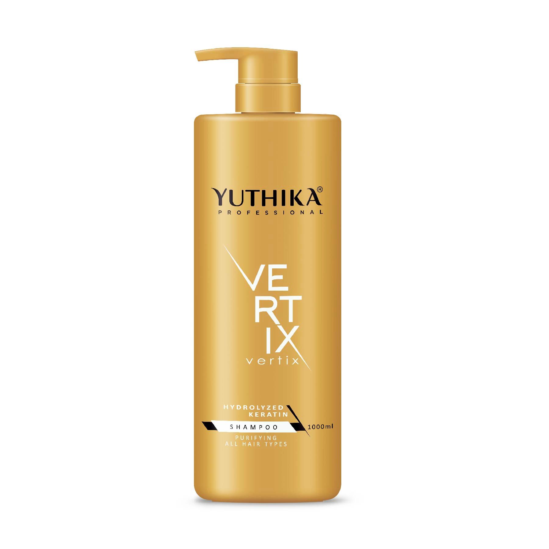 Yuthika Professional Vertix Hydrolyzed Keratin Purifying Shampoo for All Hair Types - 1000ml