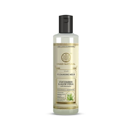 Khadi Natural Cucumber & Aloevera Cleansing Milk - 210ml Khadi Natural Cucumber & Aloevera Cleansing Milk - 210ml