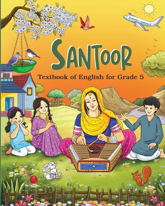 Santoor Textbook of English for Grade 5, Educational Book with Colourful Illustrations