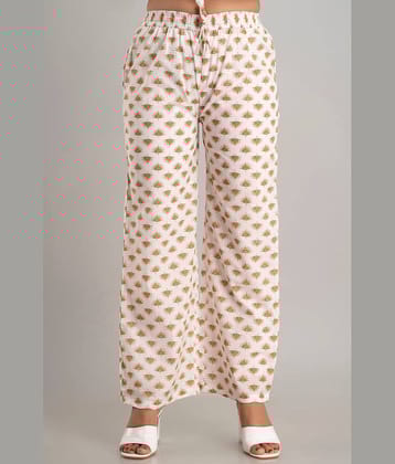 MAUKA - White Rayon Women's Palazzo ( Pack of 1 )