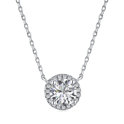 LUMEN SOLITAIRE NECKLACE - Fine Silver-Silver