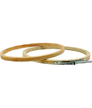 PRANSUNITA Wood Wooden Embroidery Adjustable Frame Hoop, 5 Ply Circle Cross ( Pack of 1 )