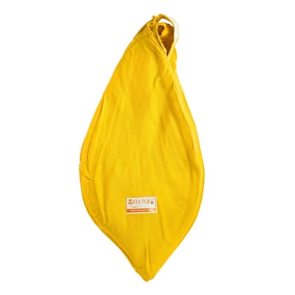 MAYAPURI Pure Soft Silk Cotton Japa Mala Bag or Gomukhi Japa/Chanting/Beads Bag with Zip Pocket and Sakshi Mala Counter (Pineapple Yellow)