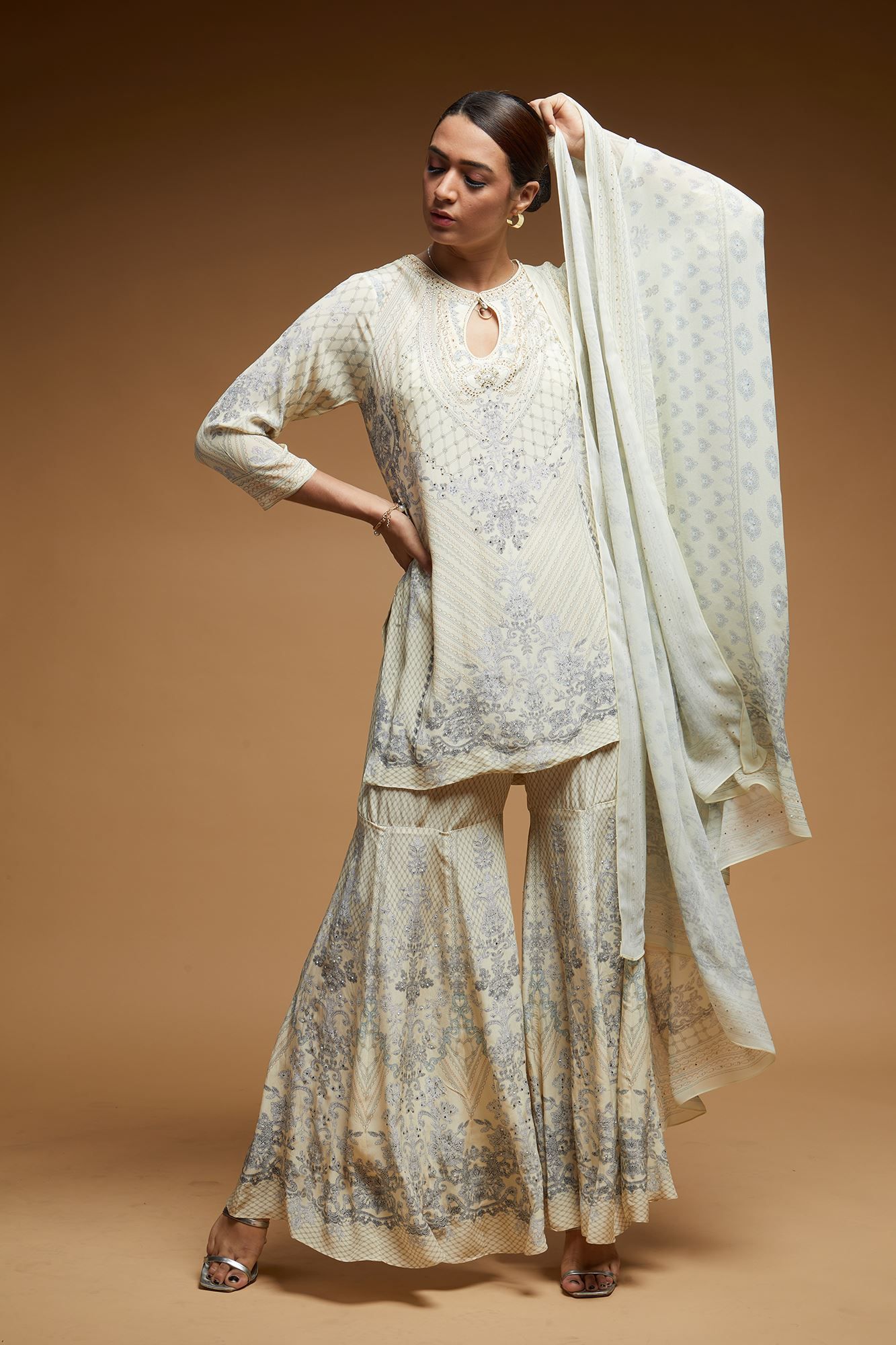 Beige Sharara-XS