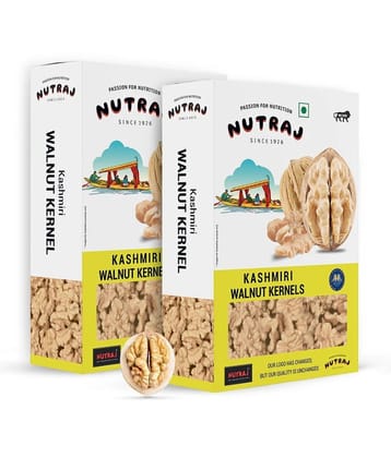 Nutraj Classic Kashmiri Walnut Kernels 500g (250g X 2) | Walnuts without Shell | Akhrot Giri 500g
