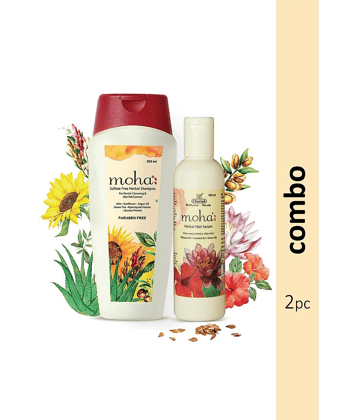 moha Family Pack, Sulfate-Free Shampoo 200ml & Hair Serum 100ml