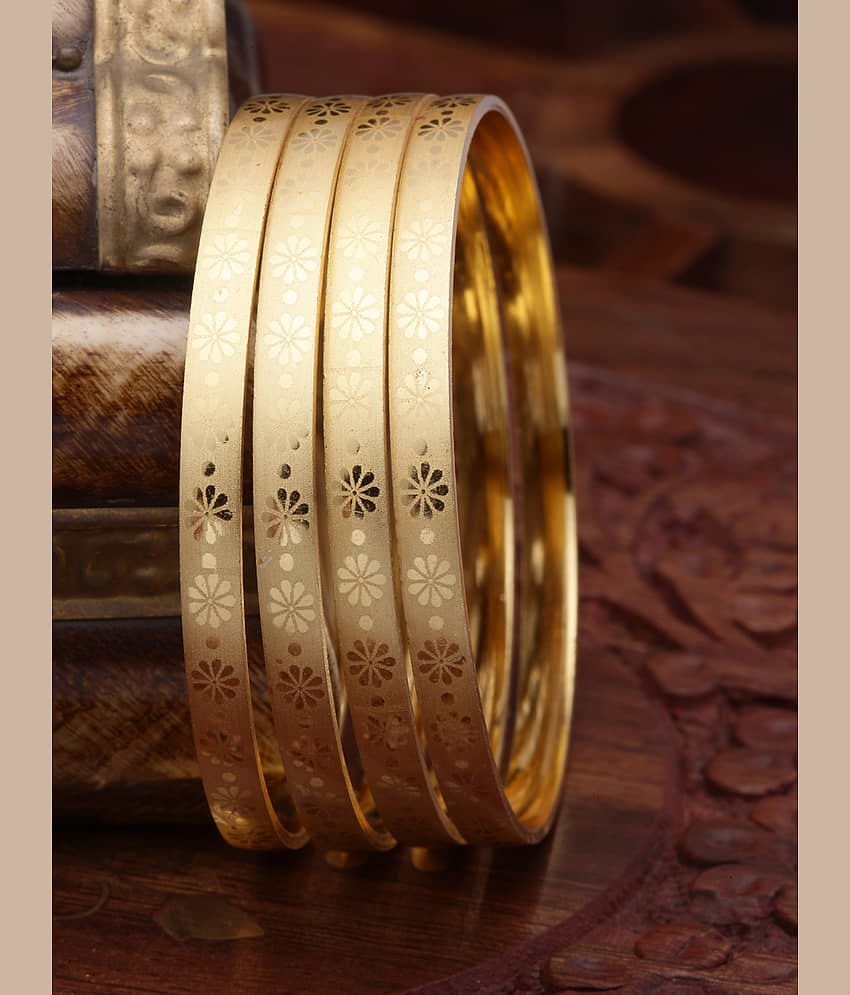 Zeneme Gold Bangle ( Pack of 4 )