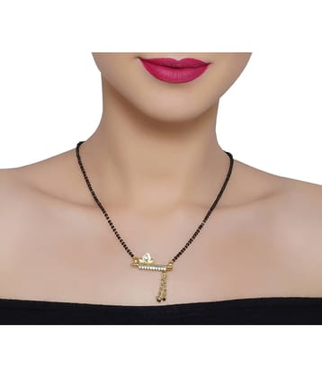 Darshini Designs Krishna Bansuri Inspired AD Mangalsutra For Women with 18 inches length chain