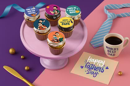 Picture Perfect Dad Cupcakes - 6Pc