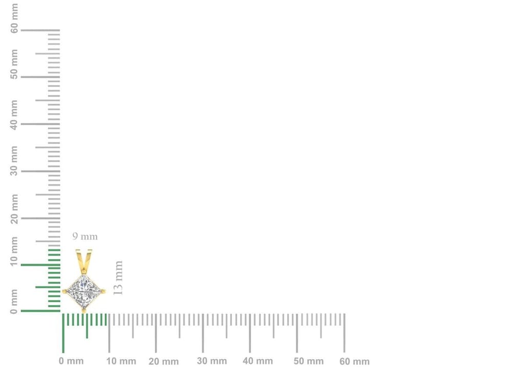 Classic Princess Solitaire Necklace