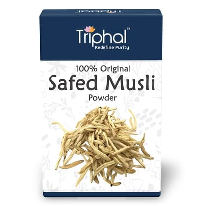 Safed Musli Powder - 100% Pure and Natural - Triphal