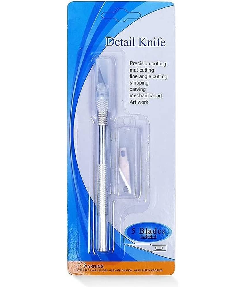 FREEDY Detail Pen Knife with 5 Interchangeable Sharp Blades for Carving/Mat Cutting &Paper Cutting