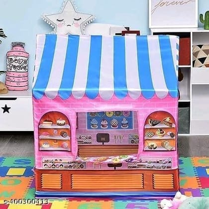 Colorful Playhouse Tent for Kids, Indoor and Outdoor Play, Bakery Shop Design
