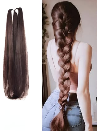 New Paranda Choti Brown Colour 26 Inch Difrent Difrent Look For Women Hair Extension New Paranda Choti Brown Colour 26 Inch Difrent Difrent Look For Women Hair Extension - Brown / 26