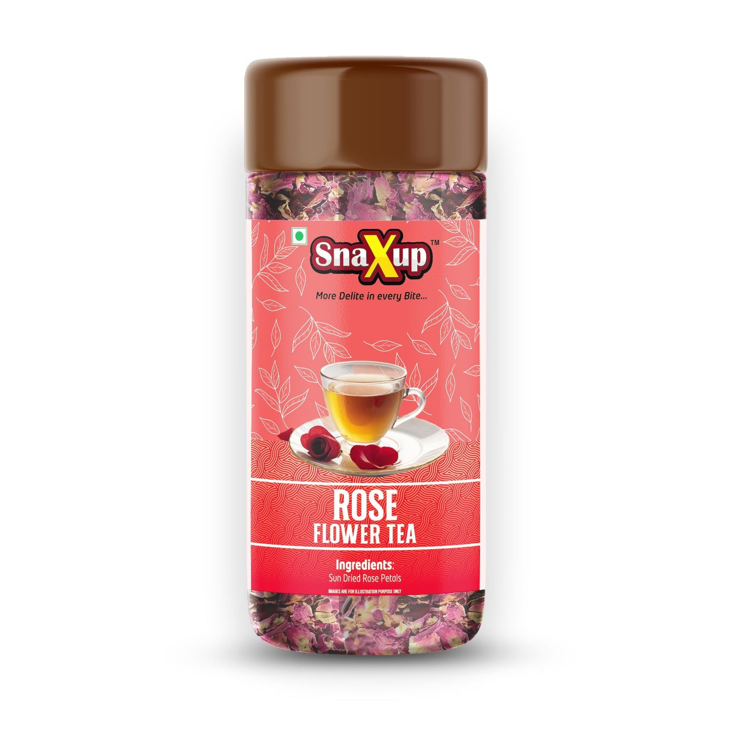SnaXup Rose Flower Tea 50Gm