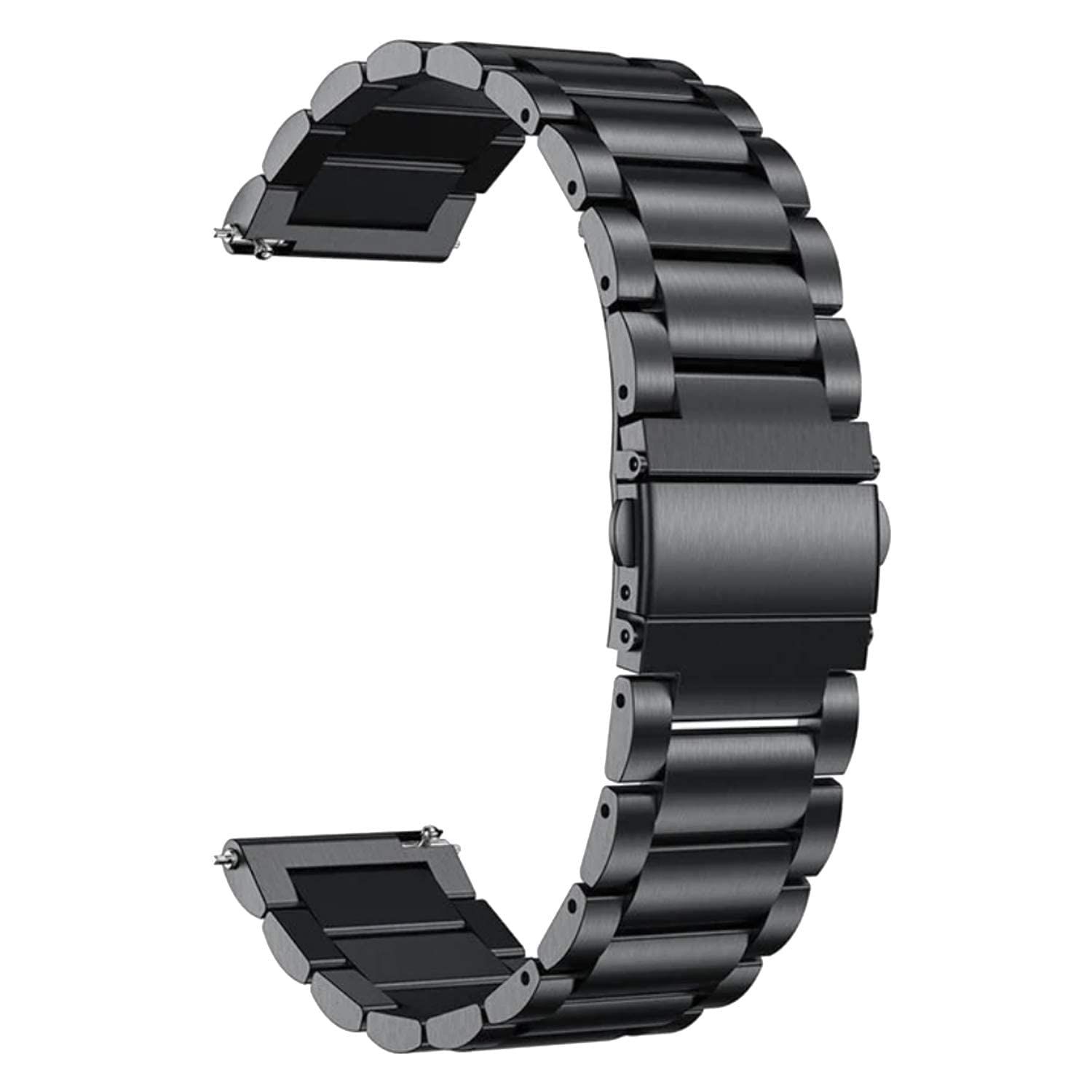 Prolet 20MM Heavy Metal Chain Strap with Secure Lock Techonology Compatible with Amazfit GTS 2 Mini, Amazfit Bip, Amazfit GTS, Samsung Galaxy Watch & Watches with Lug Size 20mm Only (BLACK) Prolet 20MM Heavy Metal Chain Strap with Secure Lock Techonology