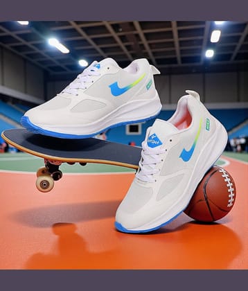 hotstyle White Men's Sports Running Shoes