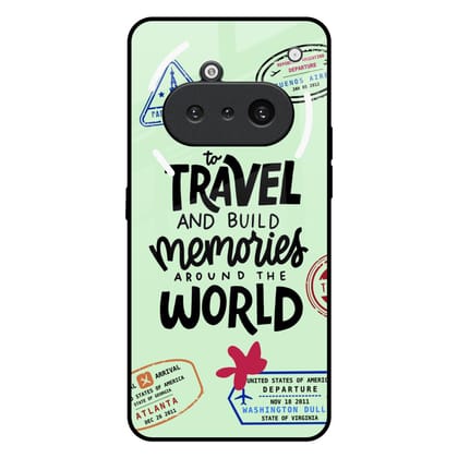 Travel Stamps Glass Case for Nothing Phone 3a