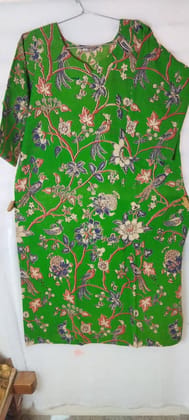 Kalamkari straight cut kurtis