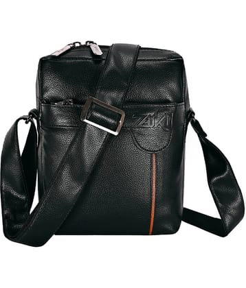 ZAIKO BAGS Brown Textured Messenger Bag