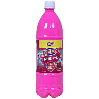 Reem Phenyl - Rose, Floral Disinfectant, For Safe & Clean Home, Premium, 1 L Bottle