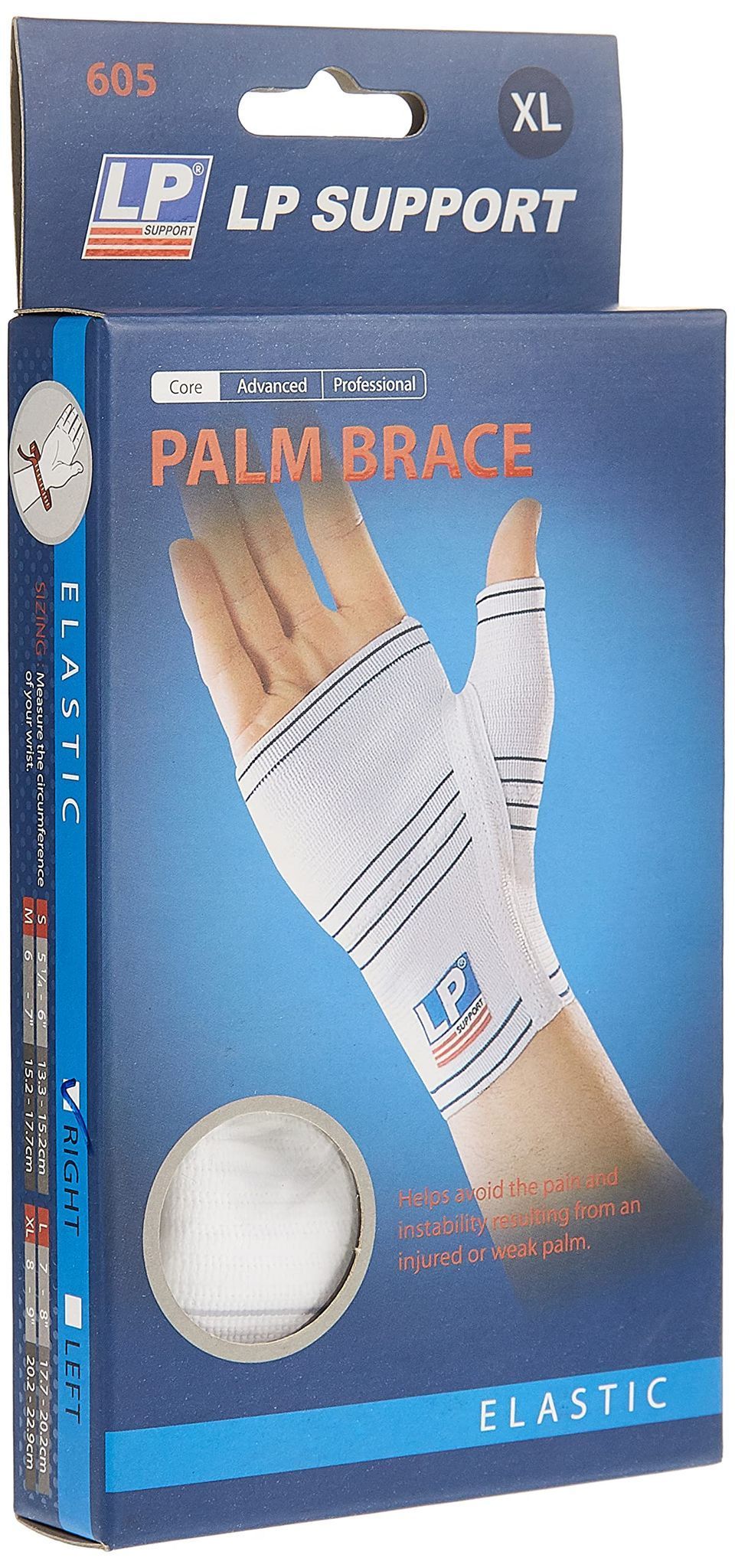 LP Support 605 Right Hand Palm Brace (Extra Large)