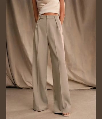 kotty Women Lycra Formal Trousers ( Beige )