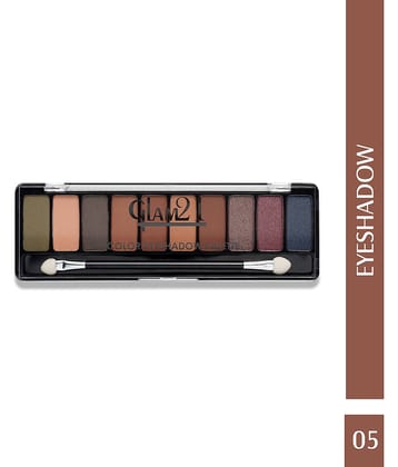 Glam21 10 Color Eyeshadow Palette LongLasting mattes and creamy shimmers 13.5g Shade-04