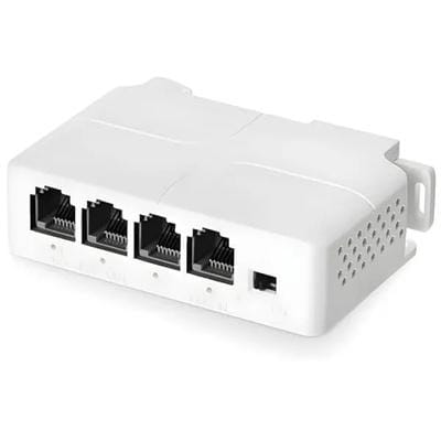 Poe Extender 1 in 3 Out | PoE Powered Passthrough Switch Extend Wall and Din-Rail Mount (Indoor)
