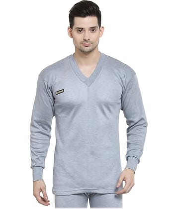 Uzarus Pack of 1 Cotton Blend Thermal Tops For Men's ( Blue )